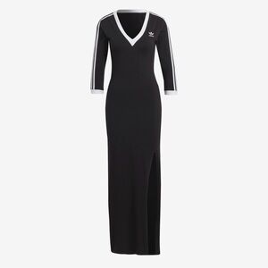 Adidas Black Sheath Dress with Raglan Sleeves